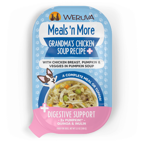 Weruva Meals 'n More Grandma's Chicken Soup Recipe Plus with Chicken Breast, Pumpkin & Veggies in Pumpkin Soup