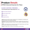 Zymox Advanced Enzymatic Ear Wipes for Cats & Dogs (100 Count)