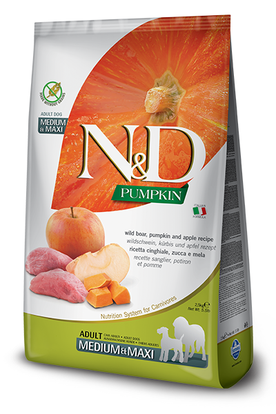 Farmina N&D Pumpkin Formula Medium & Maxi Wild Boar, Pumpkin & Apple Adult Dog Food