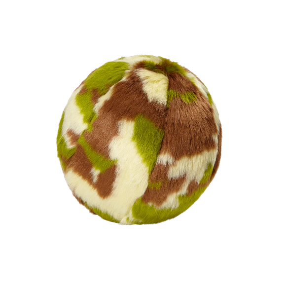 Fluff & Tuff Camo Ball Plush Dog Toy