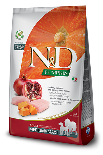 Farmina N&D Pumpkin Formula Medium & Maxi Chicken and Pomegranate Adult Dog Food