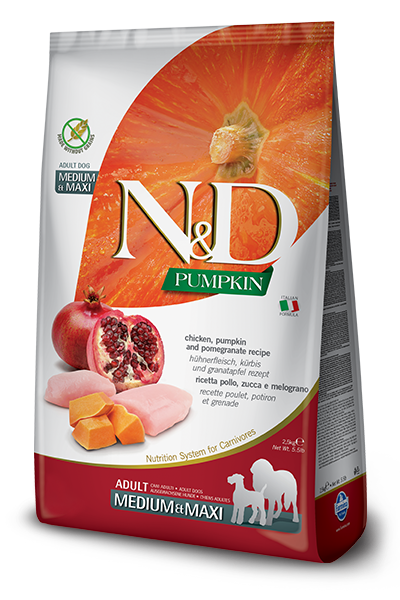 Farmina N&D Pumpkin Formula Medium & Maxi Chicken and Pomegranate Adult Dog Food