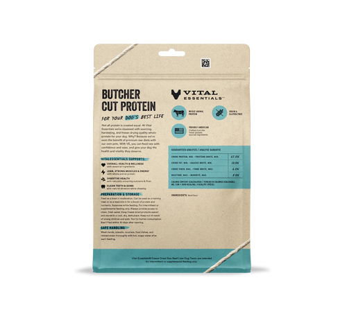 Vital Essentials Freeze-Dried Raw Beef Liver Dog Treats