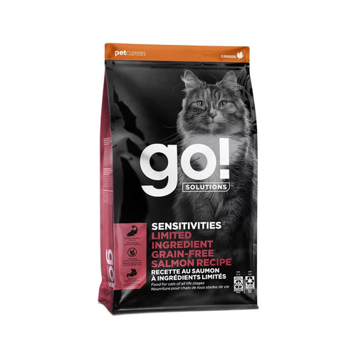 Petcurean Go! Solutions Sensitivities Limited Ingredient Grain-Free Salmon Recipe Dry Cat Food (3 LB)