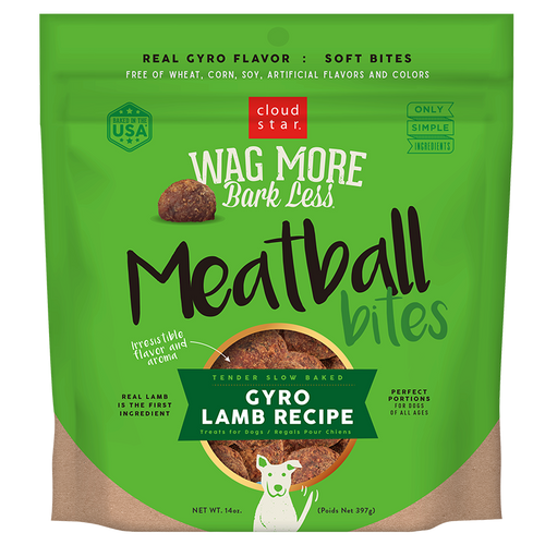 Cloud Star Wag More Bark Less Meatballs: Lamb Dog Treats