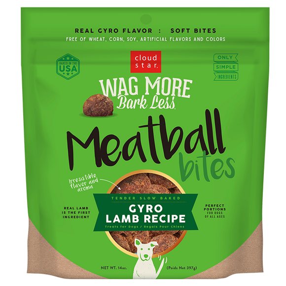 Cloud Star Wag More Bark Less Meatballs: Lamb Dog Treats