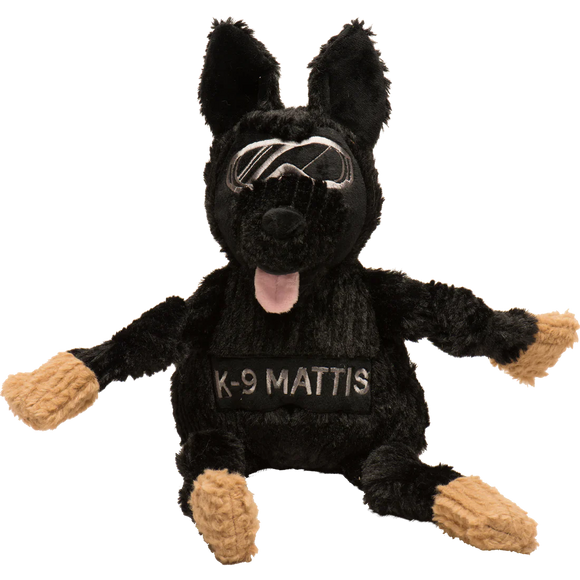 Huggle Hounds Project K-9 Hero, K-9 Mattis Knottie Plush Dog Toy, Large