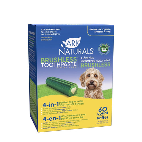 Ark Naturals BREATH-LESS Brushless-Toothpaste Medium Dog Treats