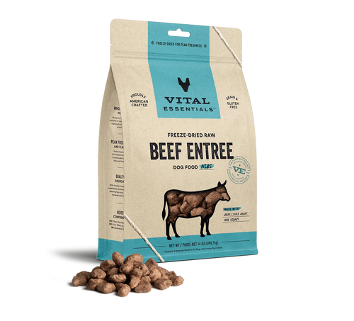 Vital Essentials Freeze-Dried Raw Beef Entrée Nibs Dog Food