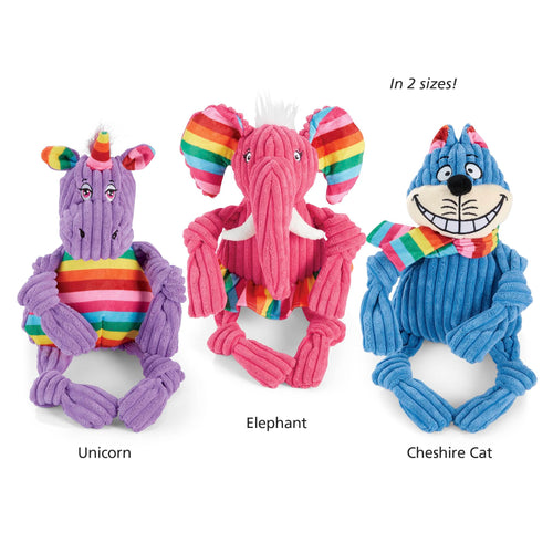 HuggleHounds Rainbow Elephant Knottie™ Dog Toy