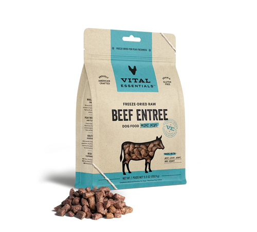 Vital Essentials Freeze-Dried Raw Beef Mini Nibs Dog Food