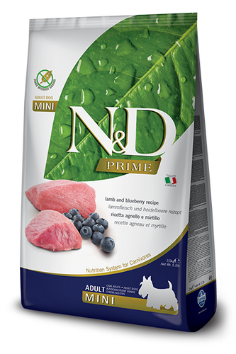 Farmina N&D Prime Formula Mini Lamb & Blueberry Adult Dog Food