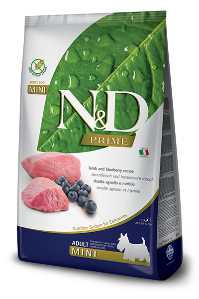 Farmina N&D Prime Formula Mini Lamb & Blueberry Adult Dog Food