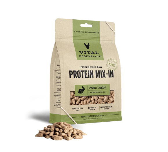 Vital Essentials Freeze Dried Raw Protein Mix-In Salmon Recipe Mini Nibs Topper for Dogs