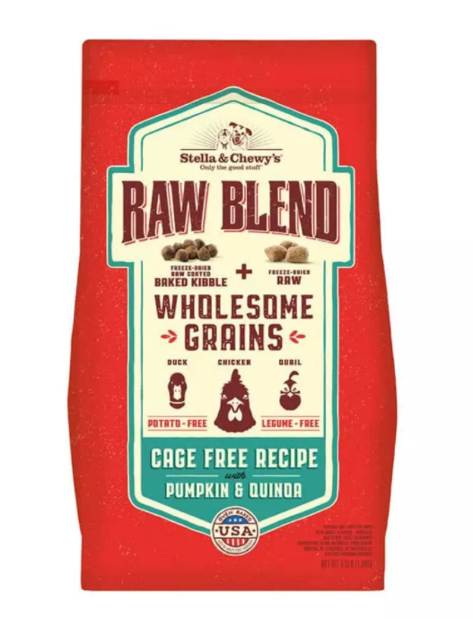 Stella & Chewy's Raw Blend Wholesome Grains Kibble Cage Free Dry Dog Food