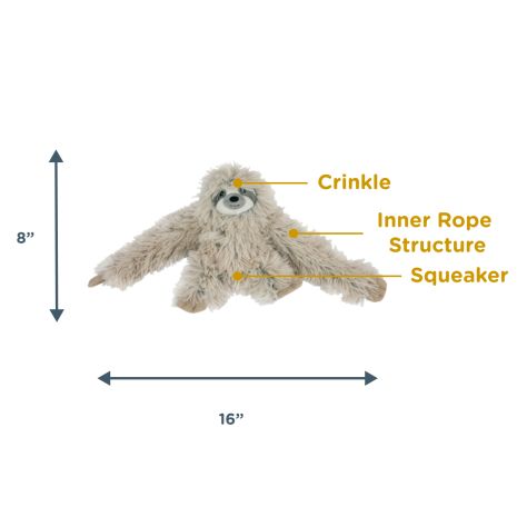 Tall Tails  Sloth Rope Body Dog Toy