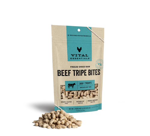 Vital Essential Freeze-Dried Raw Beef Tripe Bites 2.3oz