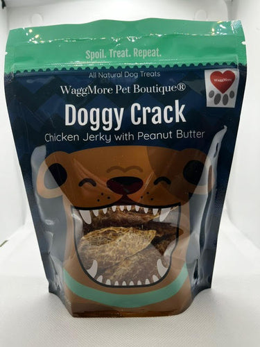 WaggMore Pet Boutique Doggy Crack Chicken Jerky with Peanut Butter Dog Treats