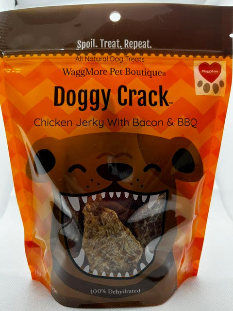 WaggMore Pet Boutique Doggy Crack Chicken Jerky With Bacon & BBQ Dog Treats