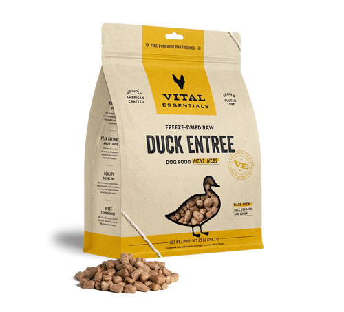 Vital Essentials Freeze-Dried Raw Duck Entrée Mini Nibs Dog Food