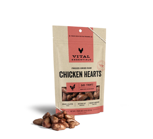 Vital Essential Freeze-Dried Raw Chicken Hearts